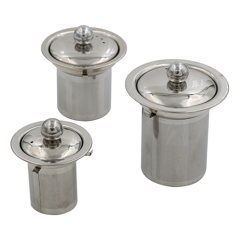 Infuseur à thé réutilisable en acier inoxydable, passoire à thé, théière en vrac, feuille de thé, filtre à épices, accessoires de cuisine, poignée