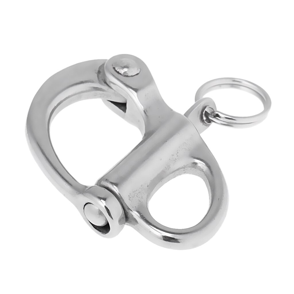 Stainless Steel Snap Shackles Quick Release Swivel Bail Rigging: 5.2x2.8cm