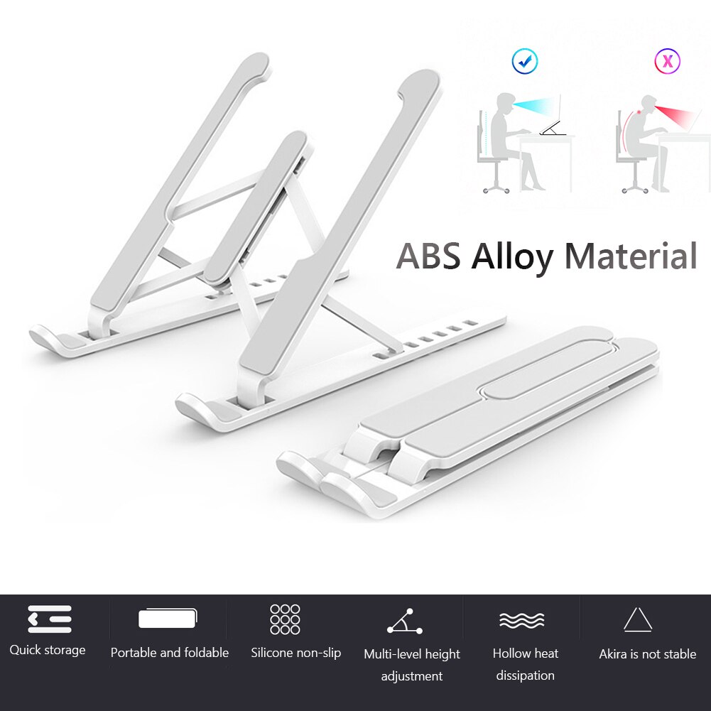 Laptop Stand Voor Macbook Pro Notebook Stand Opvouwbaar Aluminium Legering/Plastic Tablet Stand Beugel Laptop Houder Voor Notebook