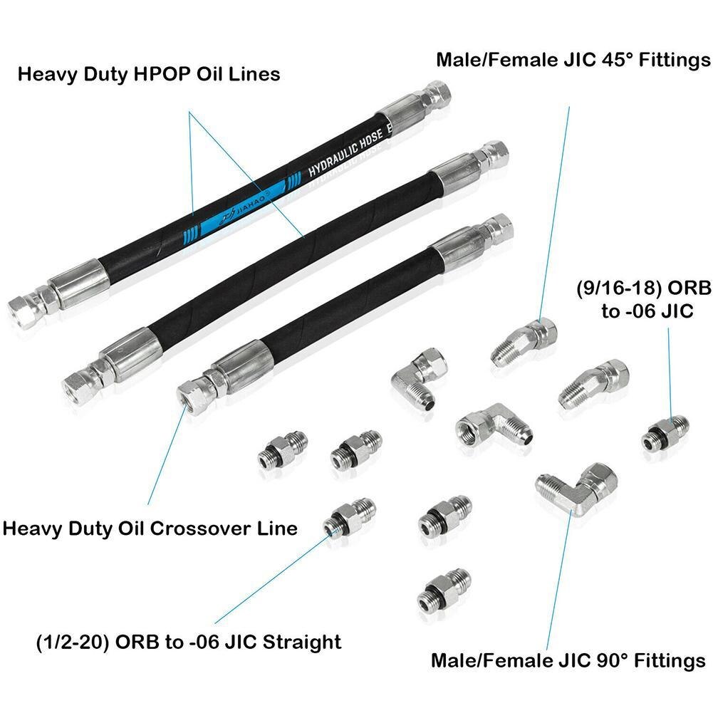 Elevated Pressure Oil Pump For Ford Powerstroke 7.3 Liter Engines 1999 To 2003 High Pressure HPOP Hoses Line Kit Crossover Line