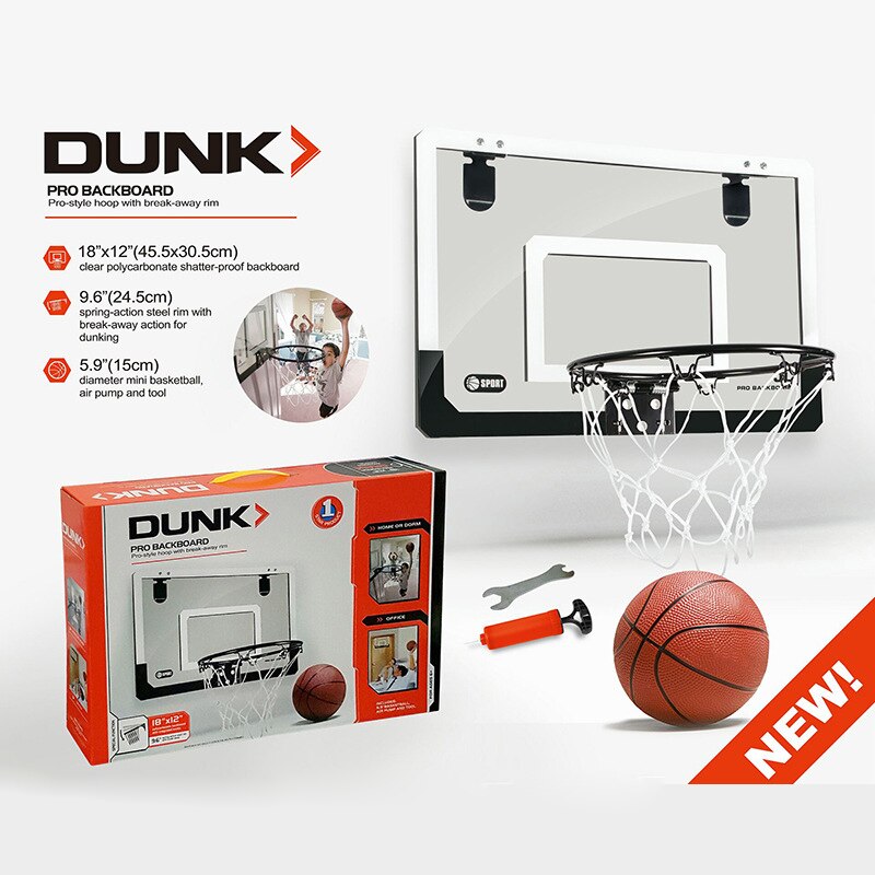 Mini Basketball Hoop Mit Ball 18 inch x 12 inch Bruch Rückwand