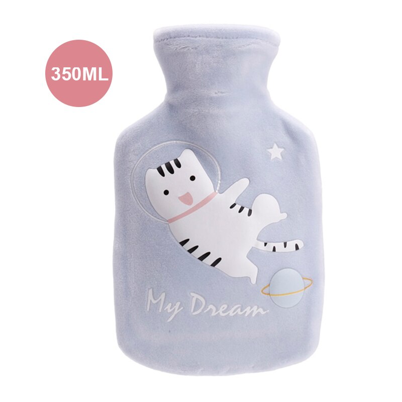 350ML Plush Water Bottle Warm Cute Cartoon Animal Hand Warmers Girls Student Pocket Warmer Rubber Water Bag Home Winter: J Thicken