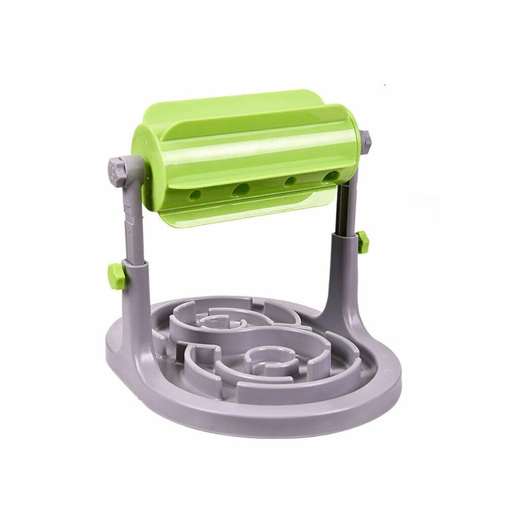 Interactif chien chat mangeoire Puzzle jouet gamelle pour ingestion lente drôle animal jeu Bloat animal de compagnie IQ formation bol divertissement intelligent butinage #0805g30: green