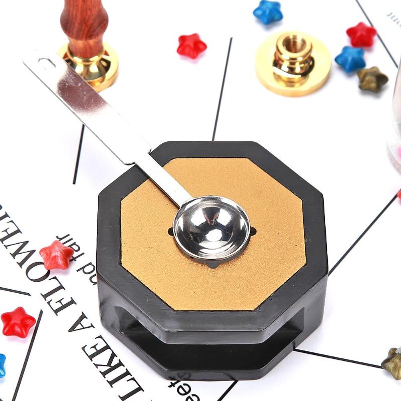 Candle Furnace/Spoon Tool Vintage Stamp Wax Seal Beads Sticks Warmer Wax Melting Glue Furnace Stove Pot For Wax Seal Stamp