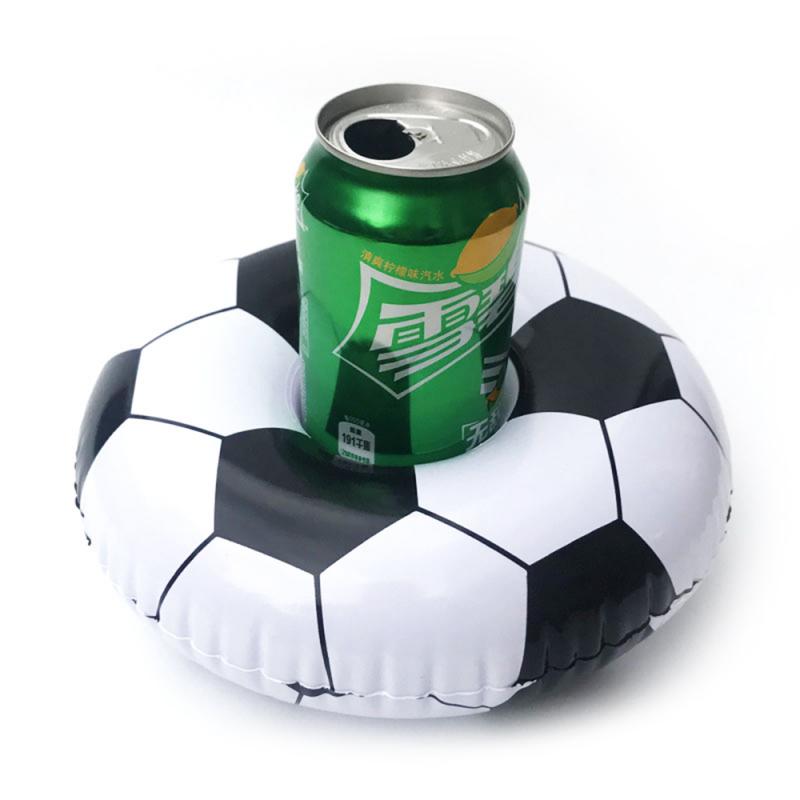 Mini Floating Cup Holder Water Inflatable Coasters Swimming Pool Drink Float Toy Inflatable Circle Pool Coasters Accessories: football