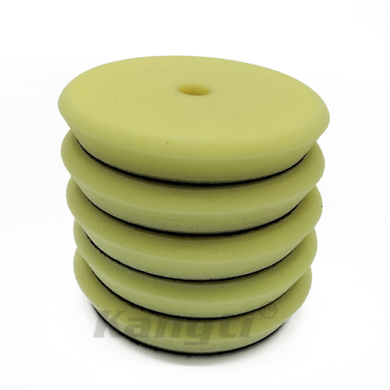 Kit de abrillantado para coche de 3/5/6 pulgadas, almohadillas para pulir DA/RO, esponja para encerado, discos para pulir y pulir, espuma alemana, pulido para carrocería de coche: Sponge / Negro