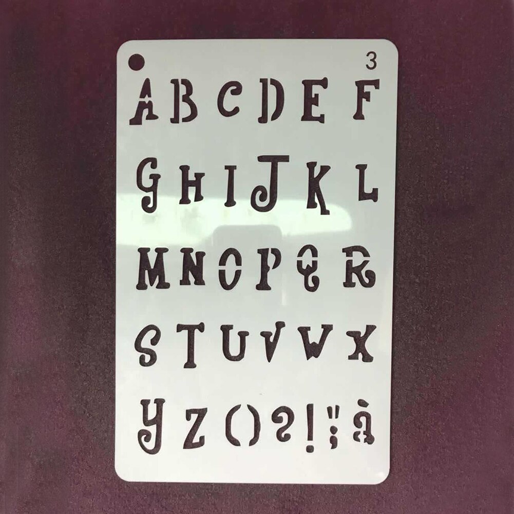 12pcs Stamping Template Notebook Multiuse Letter Grandado