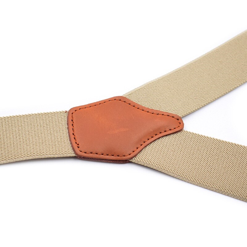 Mænd seler knapper seler herre seler unisex sort læder seler y-back ligas tirantes 3.5*120cm 6 farver