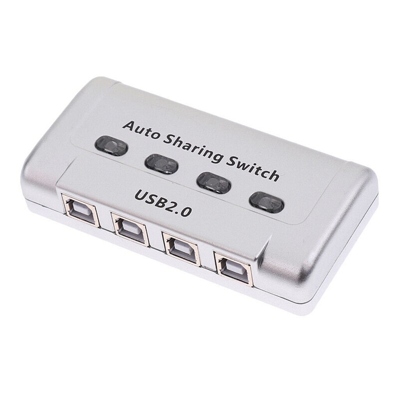 Fjgear 4 Port Usb Sharing Switch Adapter Box Usb 2.0 Auto Printer Switcher Hub Selector Voor Printer Computer