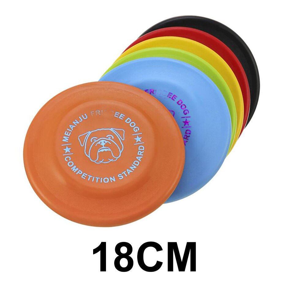 Flying Discs Dog Toy Interactive Soft Resistant Flying Saucer Toy For Big Small Dog Play Game Train Chew Pet Dog Disc Toy Plate: 18CM / blue