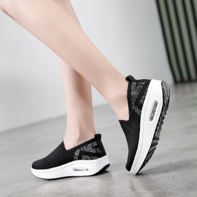 zapatos de mujer Breathable Mesh Sneakers Women Fitness Shoes For Women Minika Brand Thick Sport Shank Air Cushion Shoe