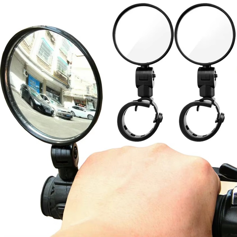 Fiets Ronde Extra Spiegels 360 Graden Verstelbare Groothoek Achteruitkijkspiegel Stuur Mount Bike Bolle Spiegel S/L
