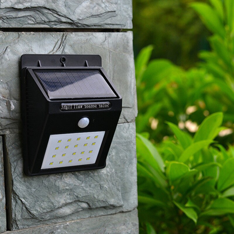 Solar Muur Buitenverlichting 20/30LED Solar Sensor Lichten Waterdichte Beveiliging Lamp Gebruik Home Outdoor Tuin Outdoor Gazon