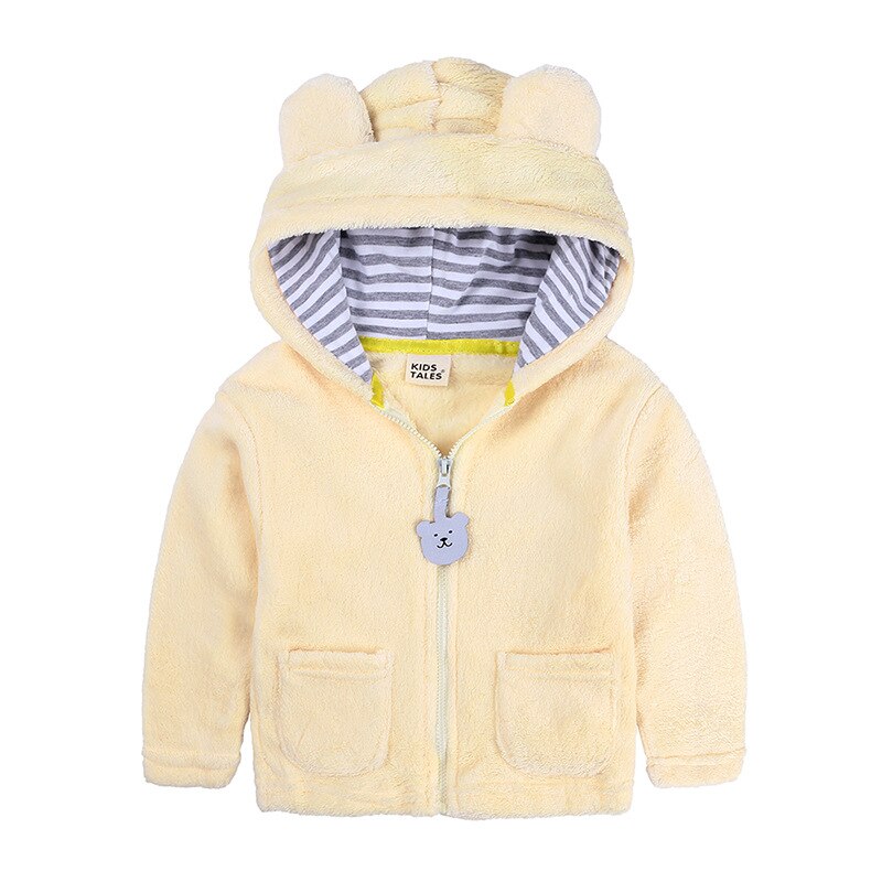 Baby Jongens Meisjes Wol Capuchon Rits Jas Bovenkleding Herfst Winter Kids Warme Zachte Fleece Effen Jassen Kinderen Kleding: Style 5 / 18m