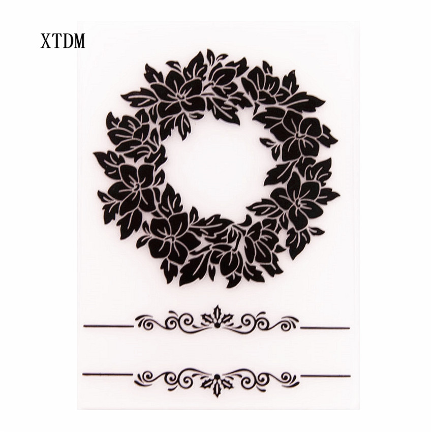 Easter plastic wreath template craft card making paper card album wedding decoration Embossing folders