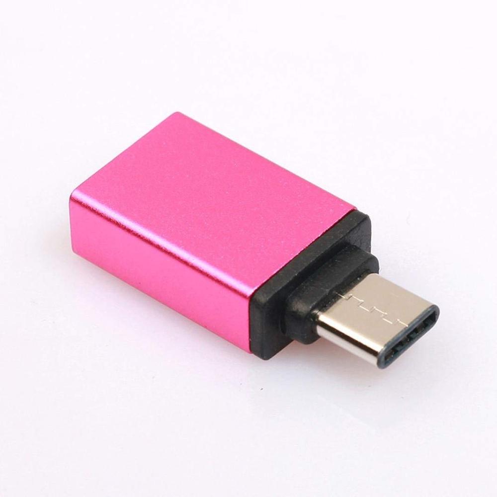 Adaptateur de type-c vers USB, convertisseur OTG USB 3.0, convertisseur de charge pour MacBook Pixel Lumia: Rose