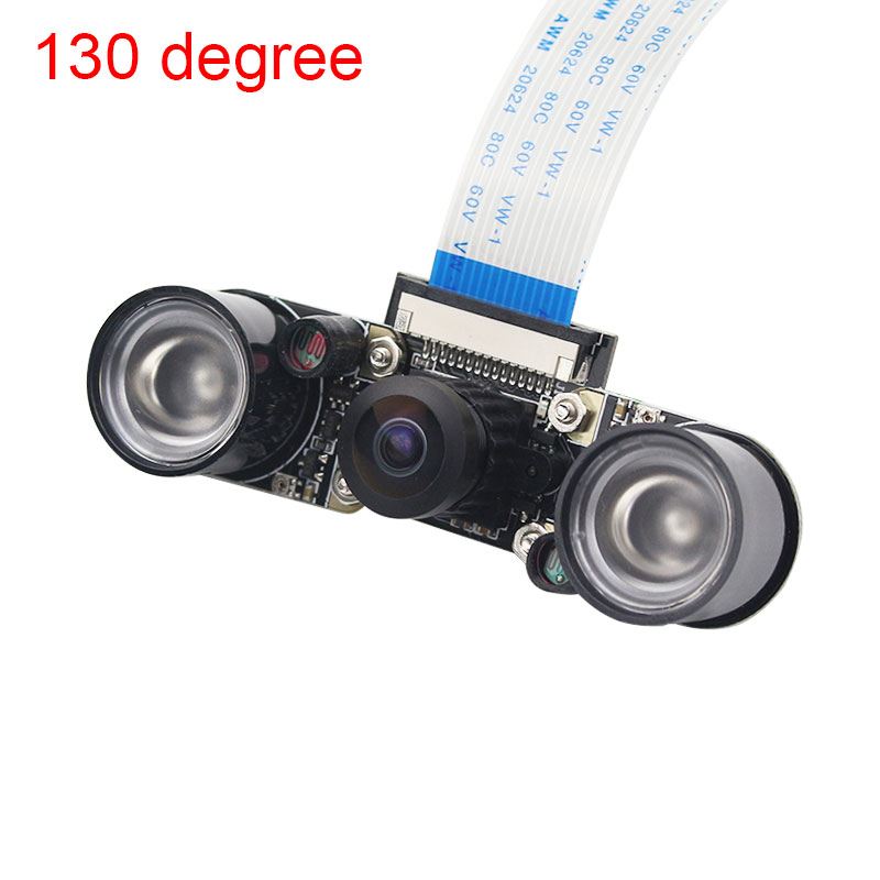 Fisheyes Raspberry Pi 4B 3B+ 3B Camera 130 160 Degree 5MP Night Vision Camera + Infrared Light Wide Angle RPI Camera: 130 degree