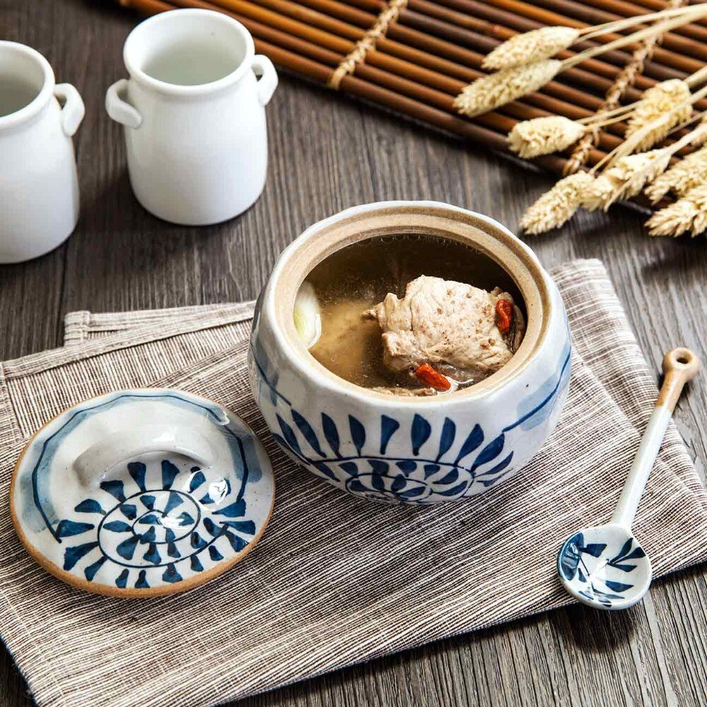 Japan husholdning keramik komfur med låg dampet ægterter suppe pot suppe bouillon stewed pot suppe fuglerede lille gryderet