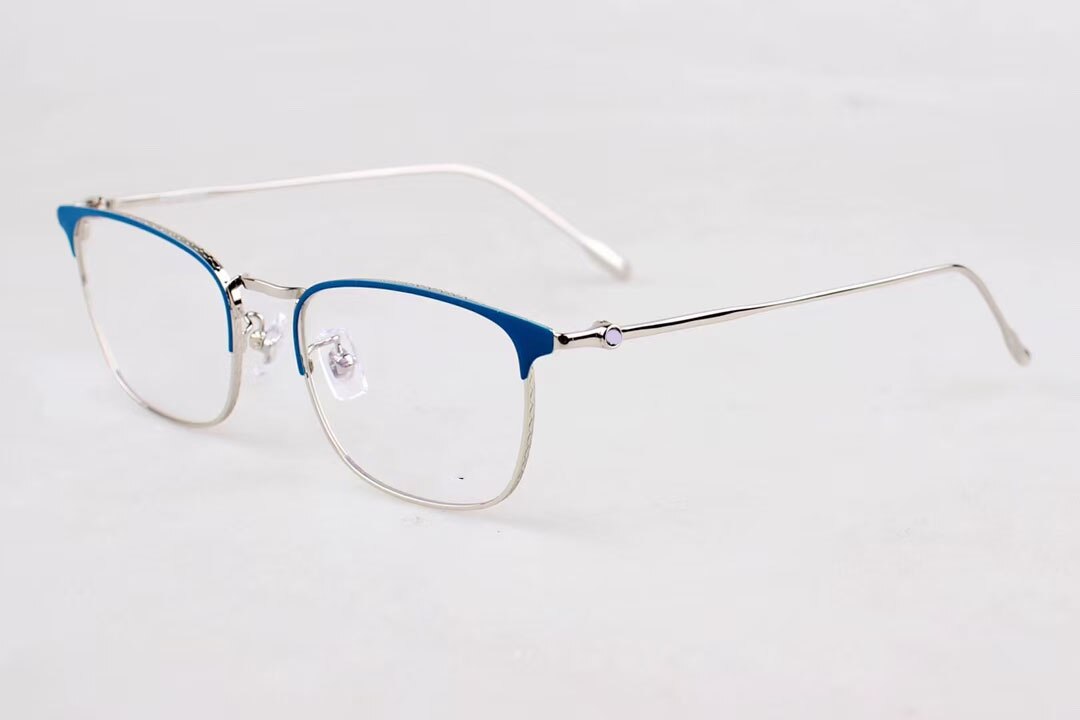 Monture de lunettes de vue carrée très légère, nouvel arrivage, , , MB0192O: Blue Sliver