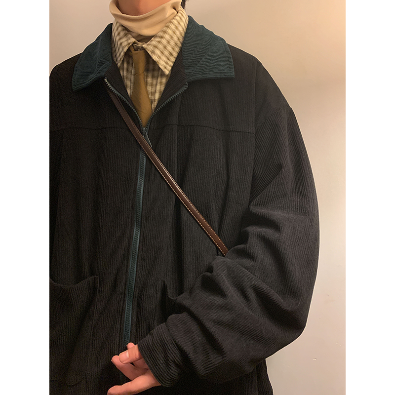 Chaqueta Bomber estilo americano Vintage 2025, cazadora para hombre, abrigos con cremallera, prendas de vestir holgadas de carga para otoño