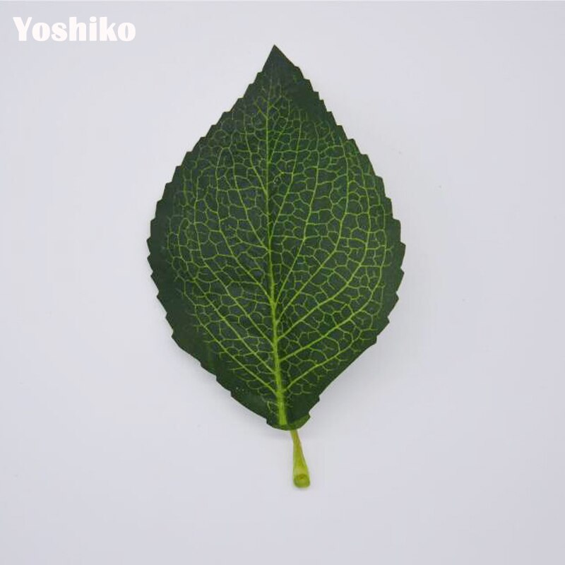 10 kpl 14 cm keinotekoinen hortensia pioni ruusunlehti silkki vihreä lehti askartelu napinläpi hääsisustus vihreä lehti kotijuhlien koristelu: Default Title