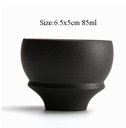 Tangpin Zwart Servies Japanse Keramische Kopje Thee Voor Puer Theekopjes Porselein Chinese Kung Fu Cup Drinkware: Style E