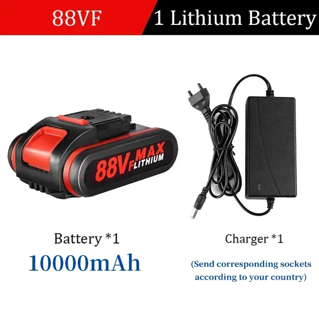 18V/21V 10000mAh wiederaufladbarer Li-Ion-Akku für elektrischen Sägenschlüssel Akku-Säbelsäge für 36VF 48VF 88VF Worx-Akku: Himmel Blau