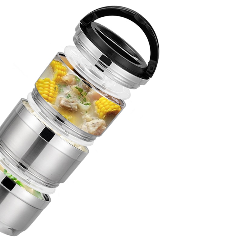 Portable Office Worker Bento Box Stainless Steel Picnic Insulation Leakproof Food Container Kitchen Large Lunch Box Tableware