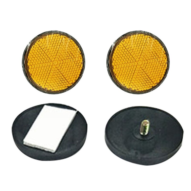 10 Stuks Zelfklevende Stick-On/Schroef Reflectoren Veiligheid, Veiligheid Reflecterende Post Reflectoren, voor Caravan/Trailer/Boot/Motor