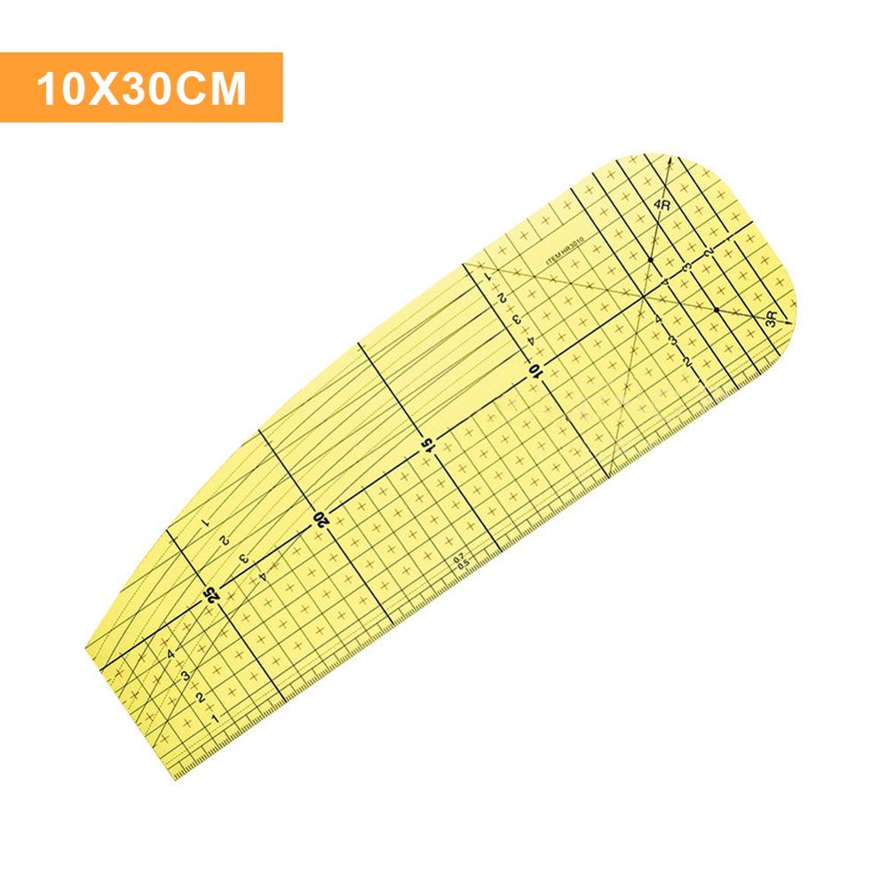 DIY Patchwork Ironing Control Ruler Sewing Tools Steam Iron Non-slip Knitting Accessories: Gold