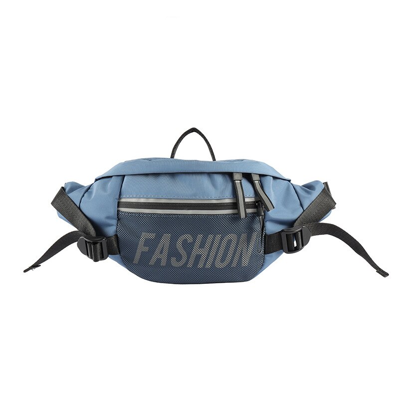 Reflektierende Schulter Tasche Hüfte hüpfen Taille Geldbörse Männer Frauen Oxford Bote unisex Taschen Über Brust Pack Sport: Blau