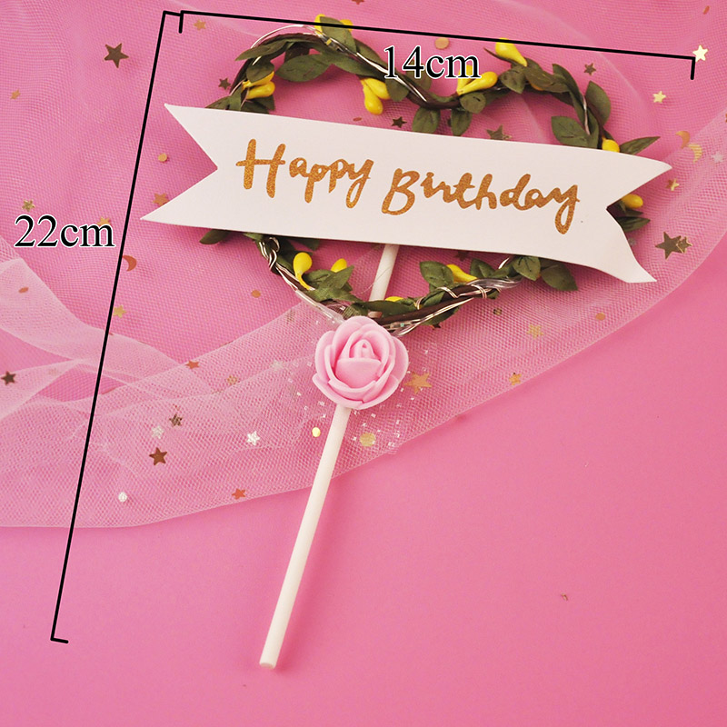 Led flash star cupcake cake toppers baby shower girl för grattis på födelsedagstårta topper party decoration leverantörer cake decorating