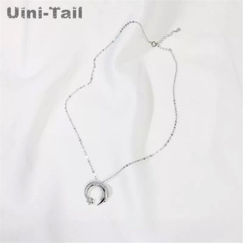 Uini-Tail original 925 sterling silver slip falling meteor micro-inlaid necklace Meteor Garden trend jewelry GN698