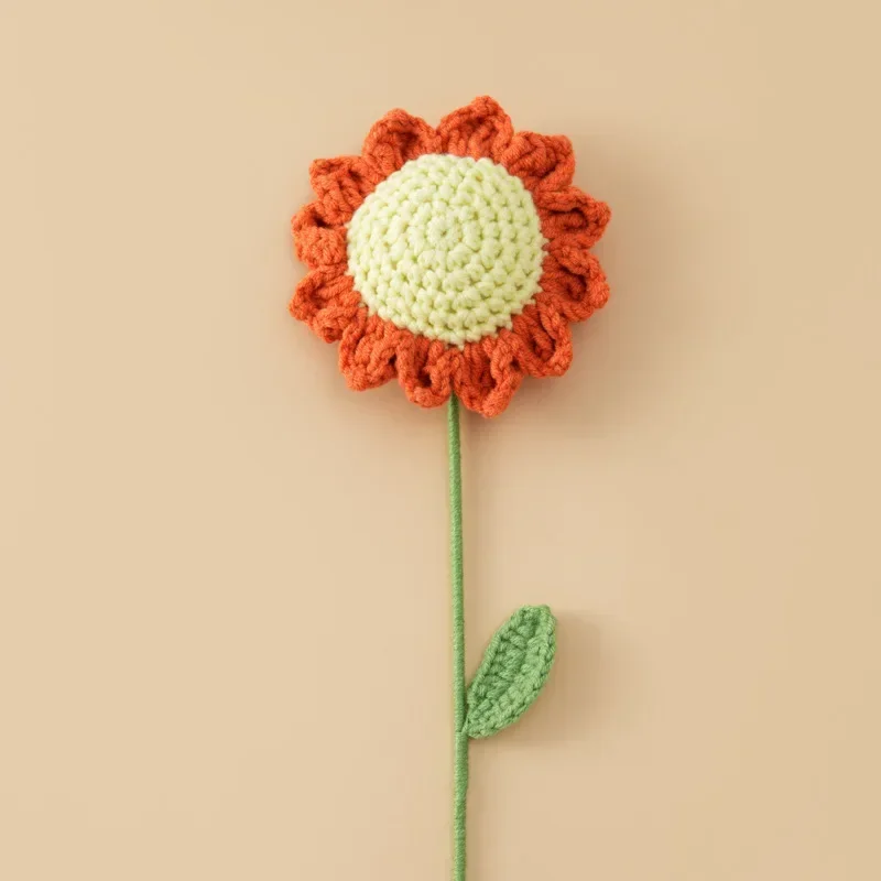 1pc tricot tournesol Bouquet Crochet fleurs remise des diplômes Bouquet de fleurs décor de fête de mariage amis Flores un Crochet: GRIS