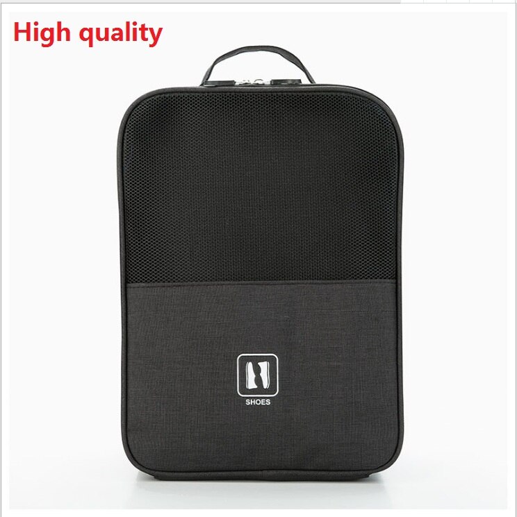 3 Layers Portable Shoes Storage Travel Bags Organizer Mesh Sorting Pouch Dustproof Bags Waterproof Unisex Shoes Covers Tote Bag: Good black