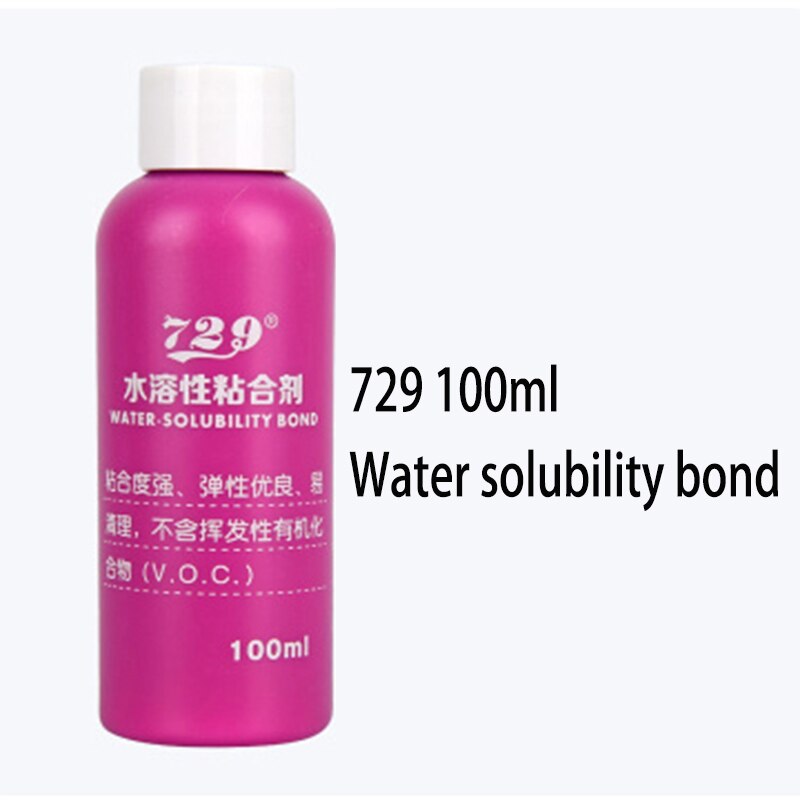 Original 729 inorganic glue water solubility bond adhesive for assemble table tennis rubber and blade to racket ping pong game: 100ml