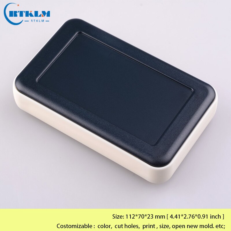 Handheld plastic enclosure abs plastic junction box power supply distribution box diy speaker box control enclosure 112*70*23mm: BMC70015-A2