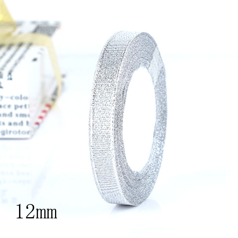25Yard 22M Handgemaakte Goud Zilver Metallic Glitter Linten Voor DIY Ambachten Naaien Stof Christmas Party Bruiloft Benodigdheden wrap