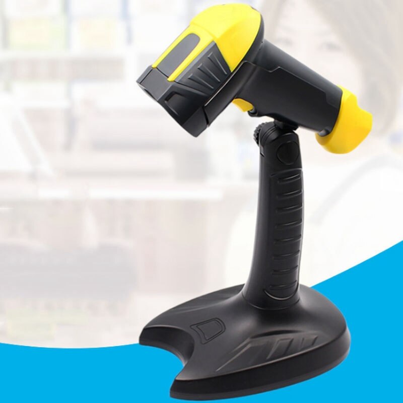 1D Barcode Scanner Long Distance Transfer USB Wired Auto-Sensing Barcode Scanner with Holder