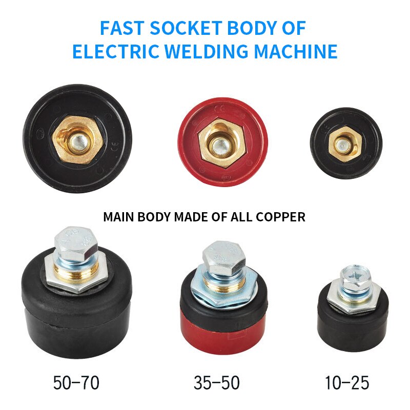 Europe Welding Machine Quick Fitting Female Male Cable Connector clamp Socket Plug Adaptor tig Inverter welding machine tools#9