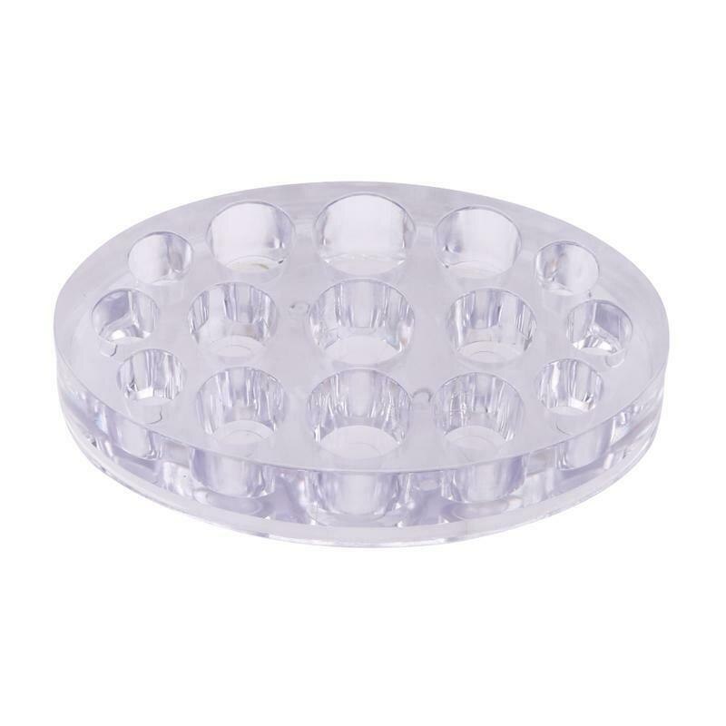 1 ud. Pigmento para bordado de cuerpo portavasos ovalado acrílico pigmento Rack maquillaje permanente portavasos de Color: Default Title
