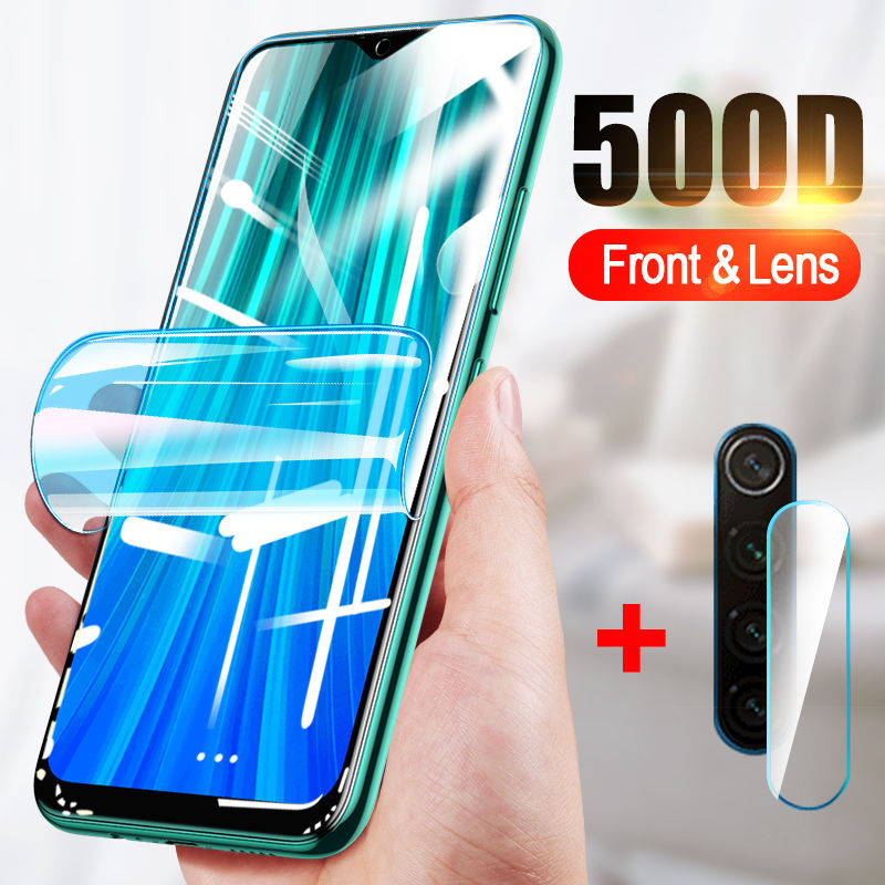 2 in1camera pantalla cristal protector para Xiaomi Redmi Note 8 7 6 Pro 8T 7A 8A de templado de vidrio de Redmi 7 7A 8 6 K20 Pro hidrogel de película