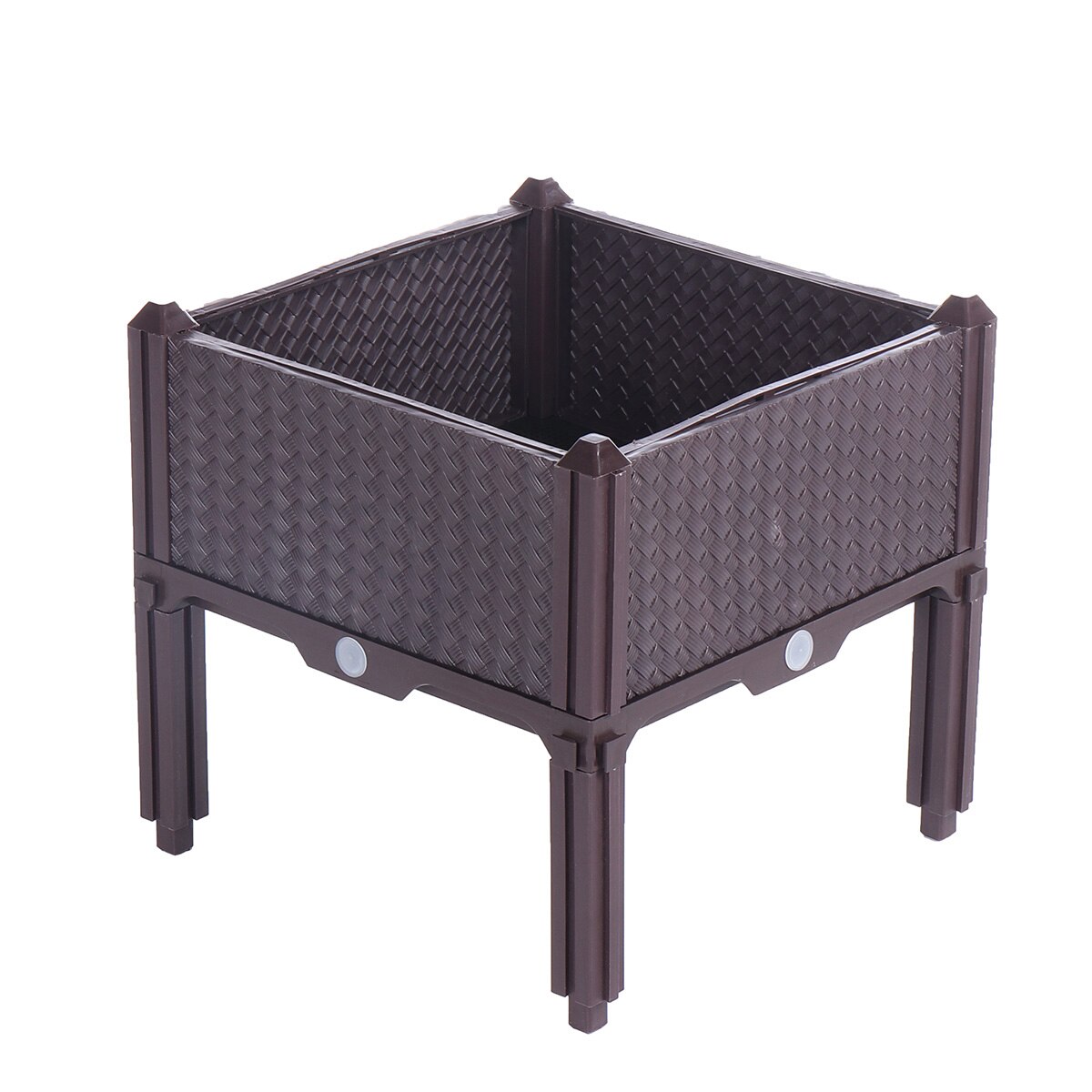 39x39x38CM Balcony Planting Box Gardening Vegetable Flower Planting Raised Garden Bed Outdoor Potted Container Nursery Pots: Default Title