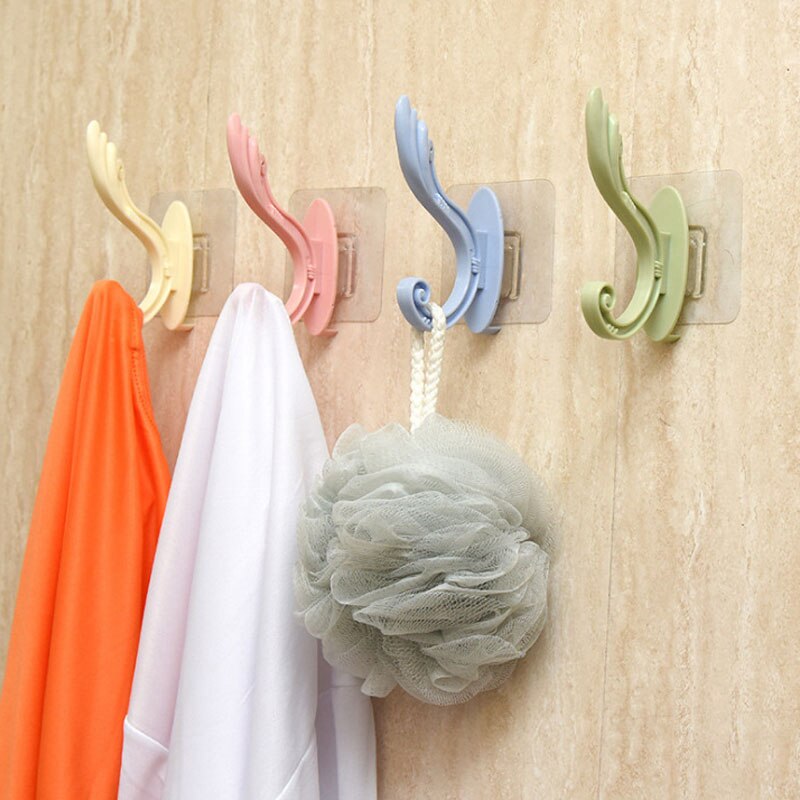 Clothes Towel Coat Hook Hanger Storage Keys holder Cupboard Handle Bedroom Door Pull Handles PVC Large Double Door Hooks