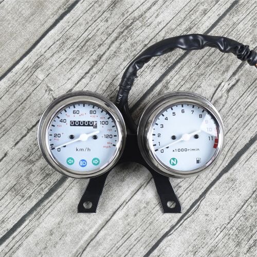 12V Moto Speedometer Replacement LCD Digital Speedometer Tachometer Odometer Water Temp Fuel Gauge Motorcycle Fuel Meter: Default Title