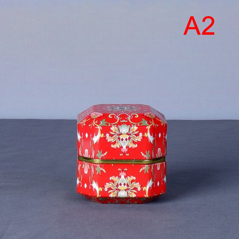 Diamond Shape Mini Tin Tea Coffee Candy Storage Box Tea Caddy Metal Case Wedding Party Box: Army Green