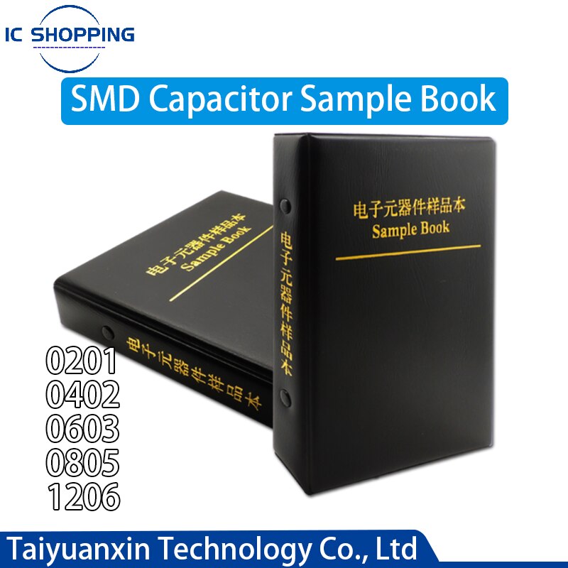 SMD Capacitor Assortment Kit Sample 0201 0402 0603 0805 1206 1pf~10uf 50 80 90 92 Kinds Capacitor Sample Book