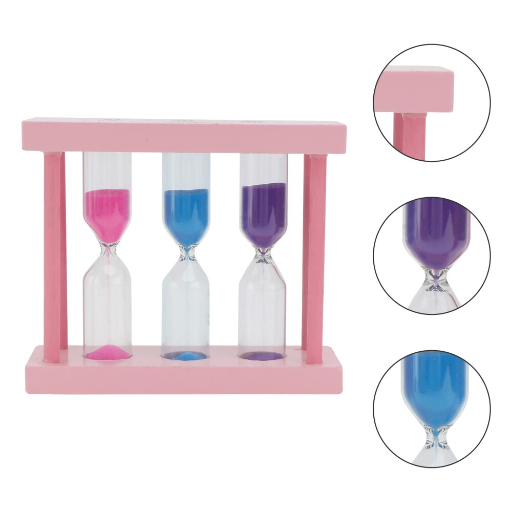 1pc Novel Hourglass Sand Glass Hourglass Sand Timer for Home Office: Pink