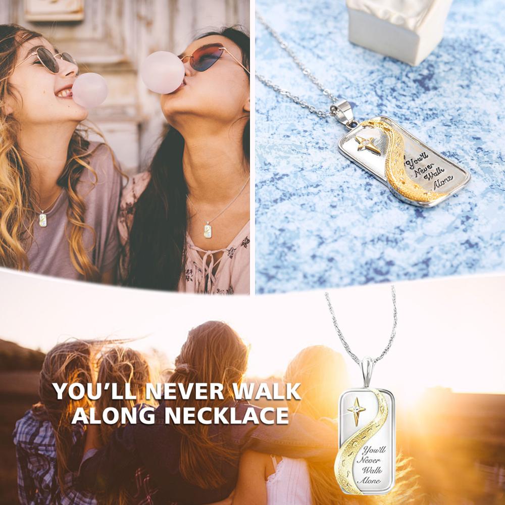 U Nooit Lopen Langs Vriendschap Zinvolle Ketting Perfect Aanmoediging Mode En Mooi