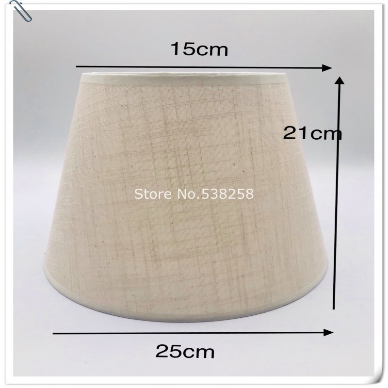 E27 Art Deco Lamp shades for table lamps pvc beige fabric lampshade round lamp shade modern style lamp cover for desk lamp: beige-2